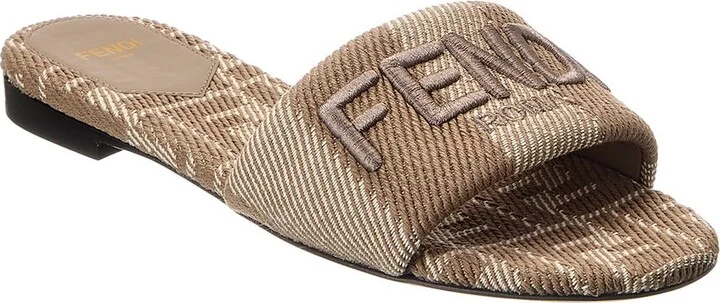 Fendi Signature Jacquard Sandal