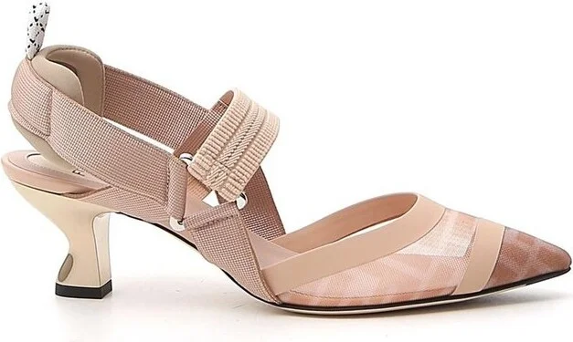 Fendi Slingback Pointed Toe Pumps