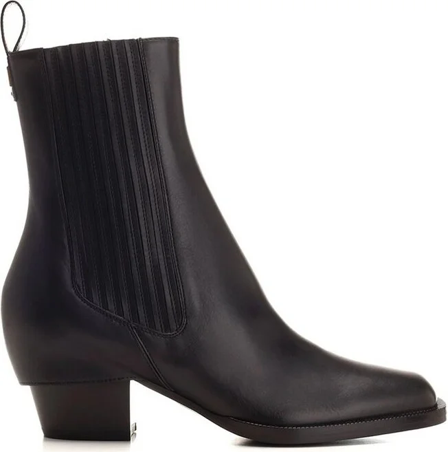 Fendi Square-Toe Ankle Boots