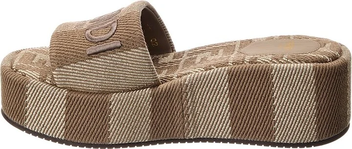 Fendi Sunshine Canvas Platform Sandal - Image 2