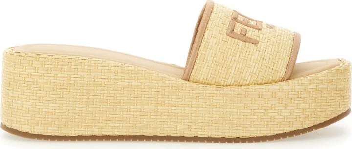 "Fendi Sunshine" Flatform Slide Sandal