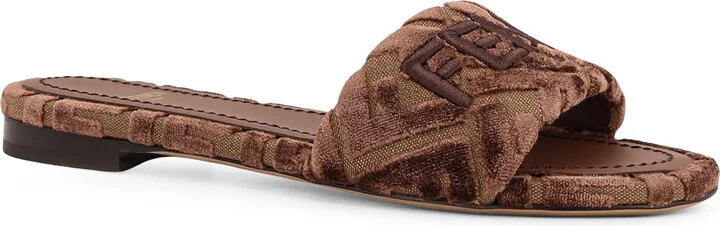 Fendi Sunshinew Velvet Slide - Image 2