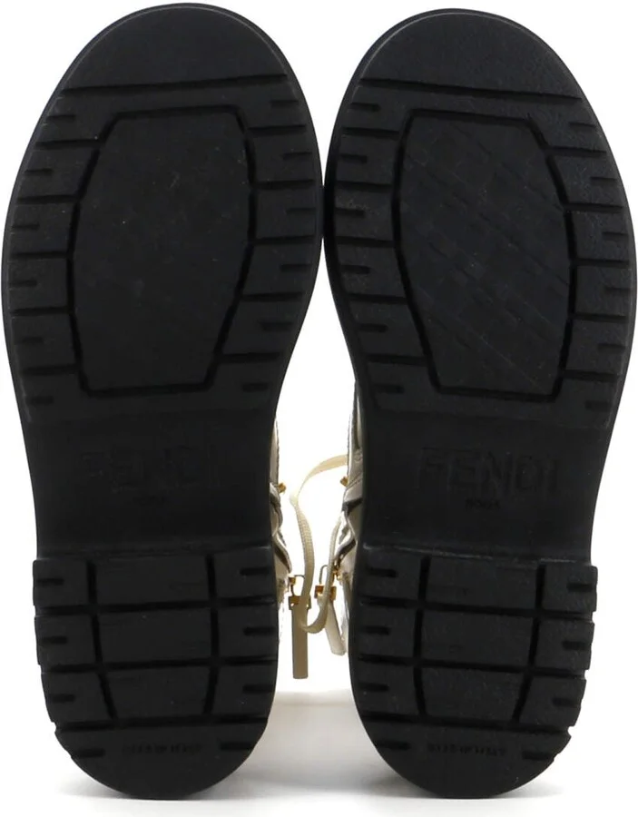 FENDI Women's Fendigraphy Biker Boots Leather - Image 4