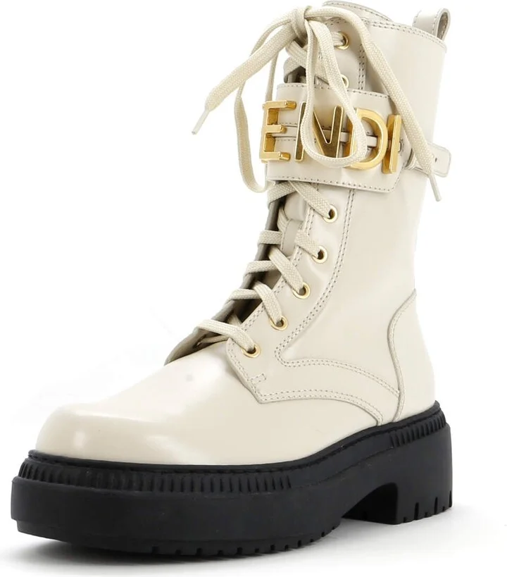 FENDI Women's Fendigraphy Biker Boots Leather