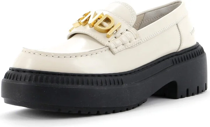 FENDI Women's Fendigraphy Lug Sole Loafers Leather