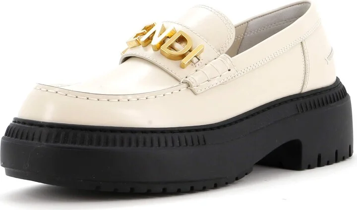 FENDI Women's Fendigraphy Lug Sole Loafers Leather