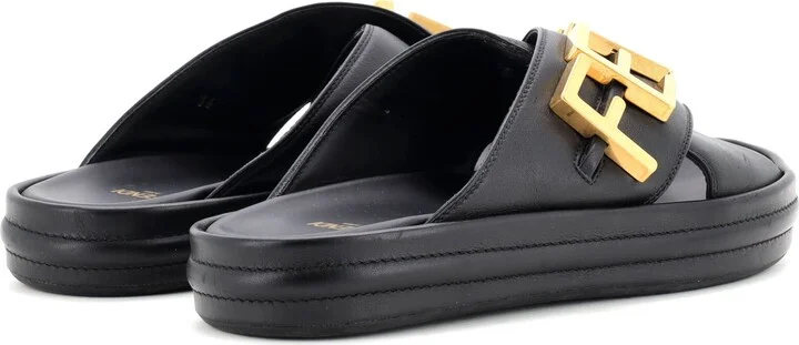 FENDI Women's Fendigraphy Slide Sandals Leather - Image 3