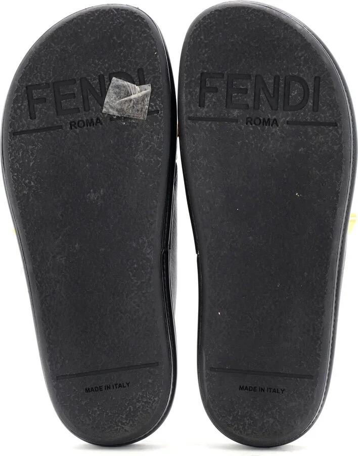 FENDI Women's Fendigraphy Slide Sandals Leather - Image 4