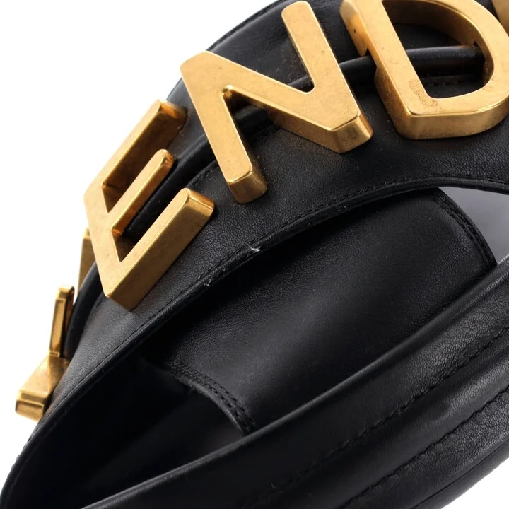 FENDI Women's Fendigraphy Slide Sandals Leather - Image 6