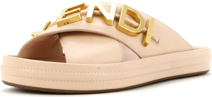 FENDI Women's Fendigraphy Slide Sandals Leather