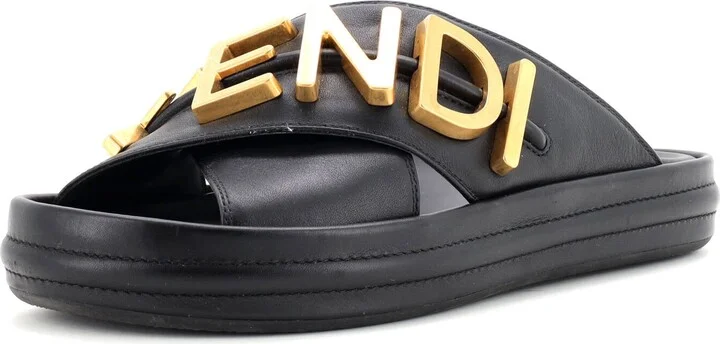 FENDI Women's Fendigraphy Slide Sandals Leather