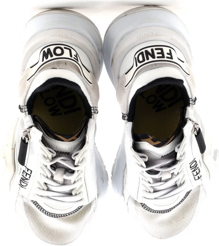 FENDI Women's Flow Low-Top Sneakers Mixed Materials - Image 2