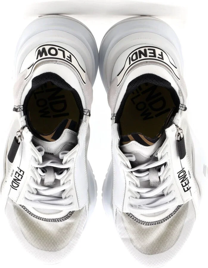 FENDI Women's Flow Low-Top Sneakers Mixed Materials - Image 2
