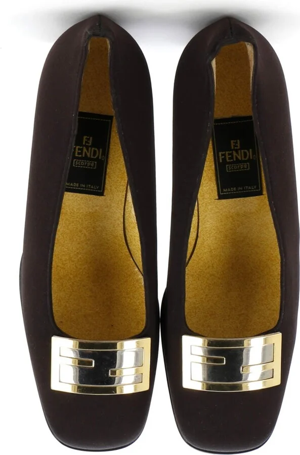 FENDI Women's Vintage FF Pumps Canvas - Image 2