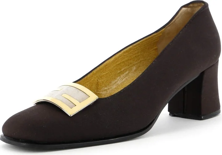 FENDI Women's Vintage FF Pumps Canvas