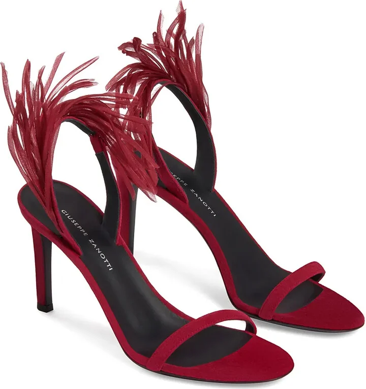 Fenice Crazyhorse-embellished 85mm sandals - Image 2