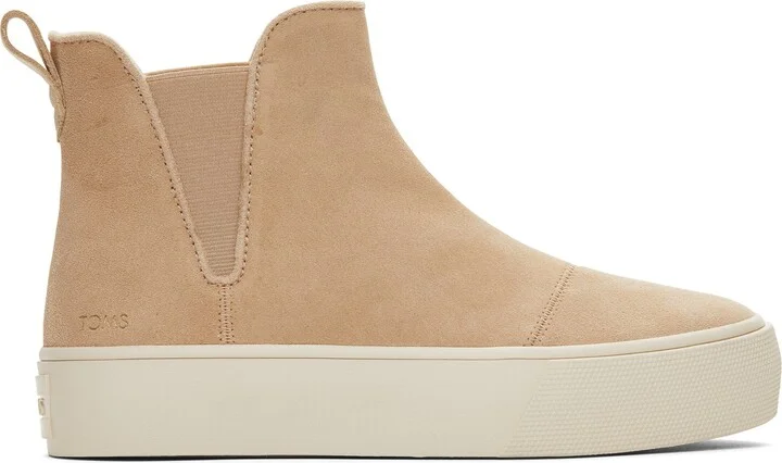 Fenix Platform Chelsea Oatmeal Suede Sneaker