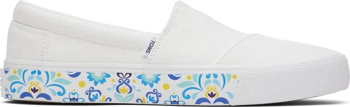 Fenix White Washed Canvas Sneaker