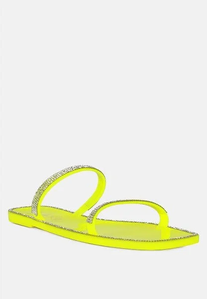 Fenta Diamante Detail Jelly Flats Women - Image 3