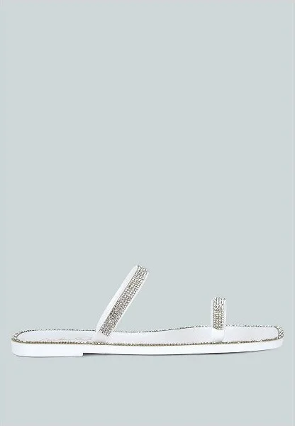 Fenta Diamante Detail Jelly Flats Women