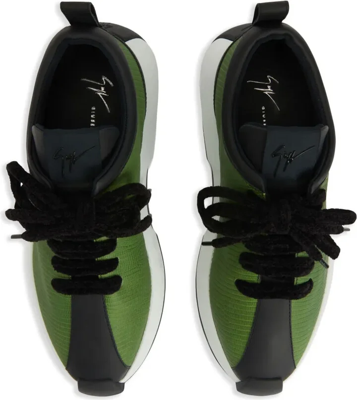Ferox panelled leather sneakers - Image 4