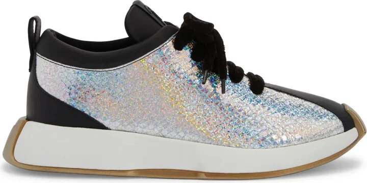 Ferox panelled leather sneakers