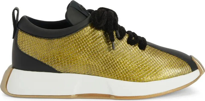Ferox snakeskin-effect panelled sneakers