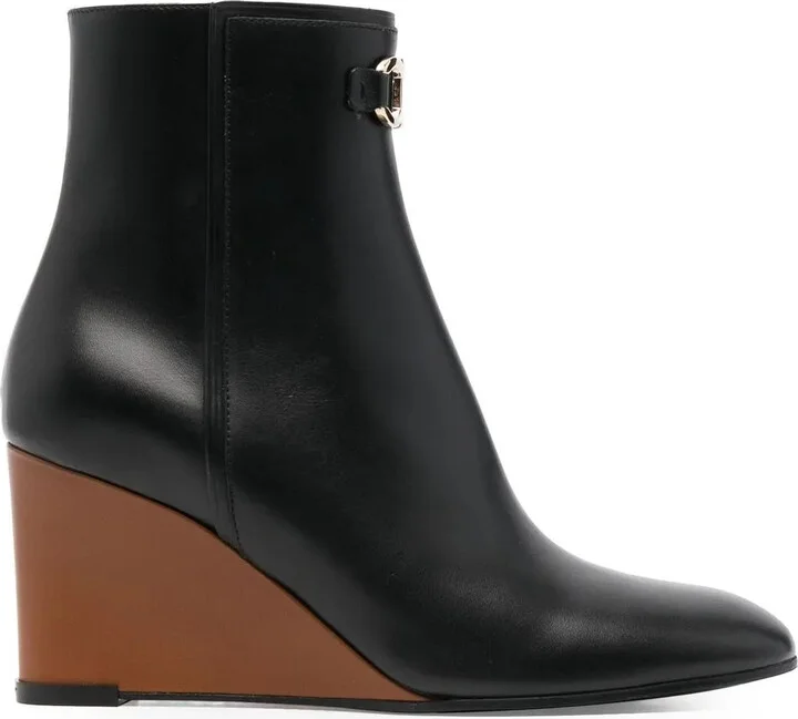 Ferragamo 70Mm Wedge-Heel Ankle Boots