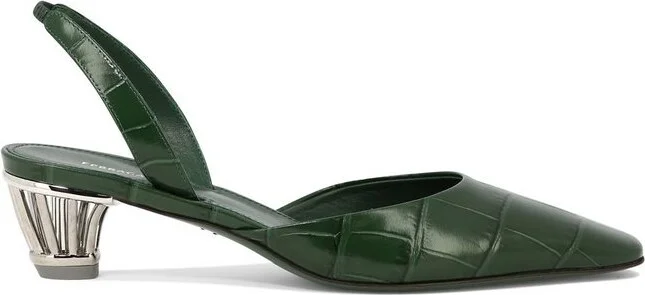 Ferragamo Alyssa Embossed Sligback Pumps