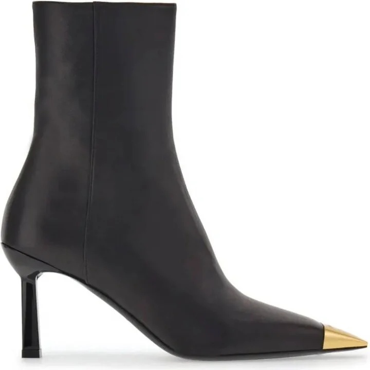 Ferragamo Amelia 70 Leather Ankle Boots