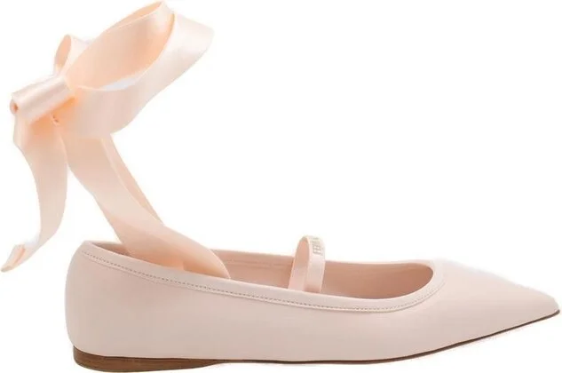 Ferragamo Ankle Ribbon Ballet Flats