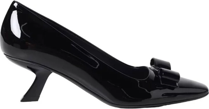 Ferragamo Anz Patent Leather Vara Bow Pumps