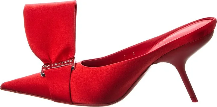 Ferragamo Asymmetric Bow Satin Pump - Image 2