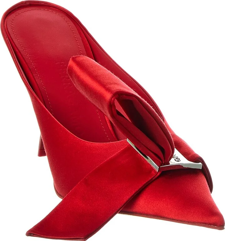 Ferragamo Asymmetric Bow Satin Pump