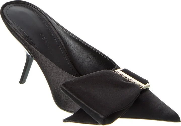 Ferragamo Asymmetric Bow Satin Pump
