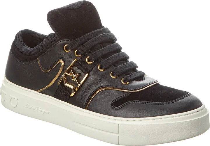 Ferragamo Beck Suede & Leather Sneaker