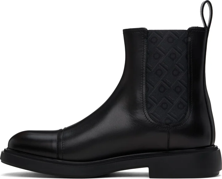 Ferragamo Black Beat Camden Chelsea Boots - Image 3