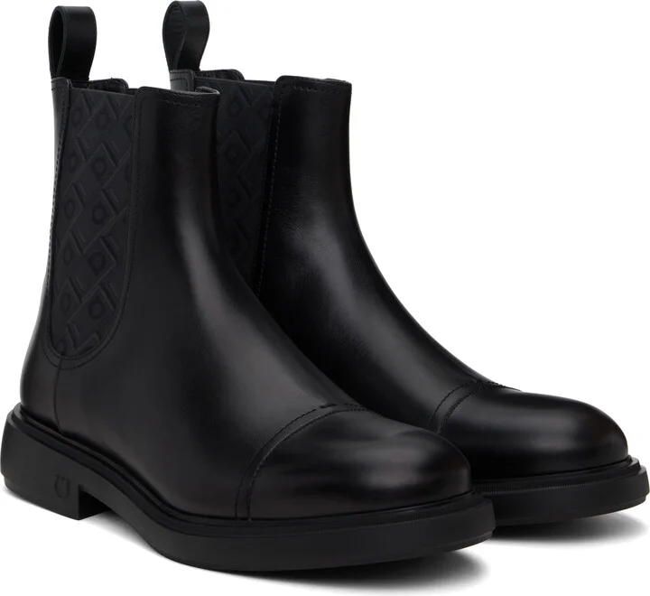 Ferragamo Black Beat Camden Chelsea Boots - Image 4