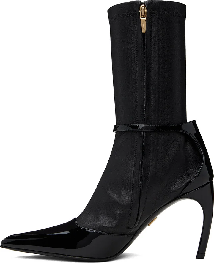 Ferragamo Black Britt Boots - Image 3