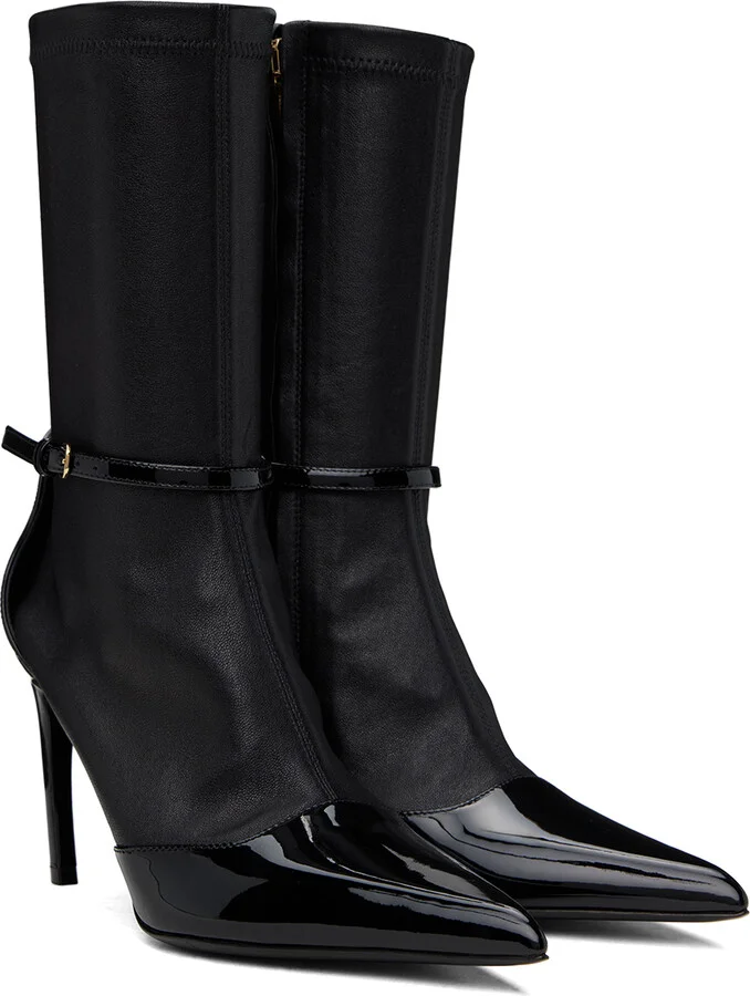 Ferragamo Black Britt Boots - Image 4