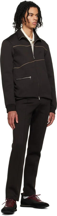 Ferragamo Black & Burgundy Patent Leather Trim Sneakers - Image 5