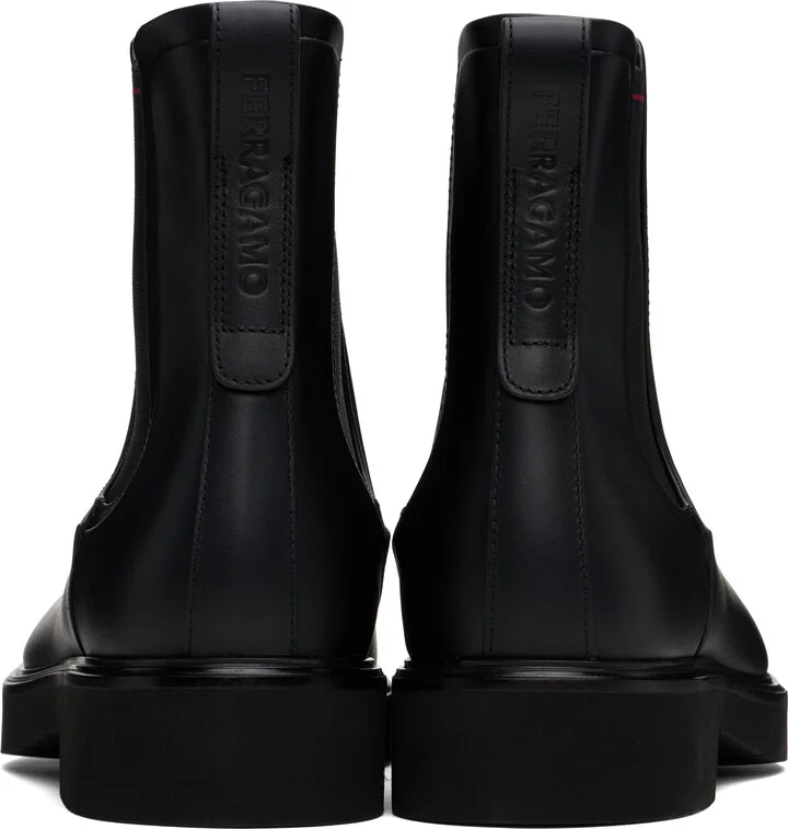 Ferragamo Black Calfskin Chelsea Boots - Image 2