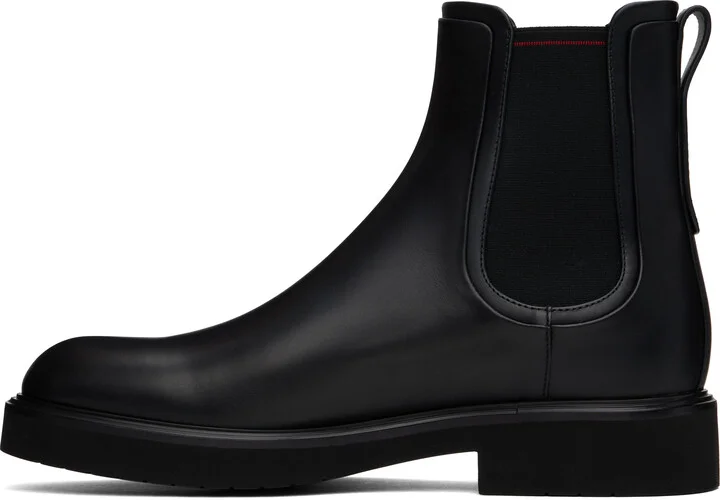 Ferragamo Black Calfskin Chelsea Boots - Image 3