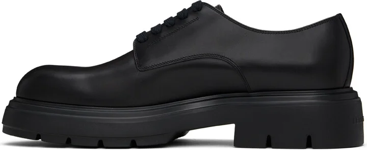 Ferragamo Black Chunky Lace Up Derbys - Image 3
