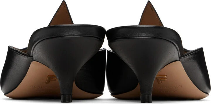 Ferragamo Black Dorye New Flame Sling Mules - Image 2
