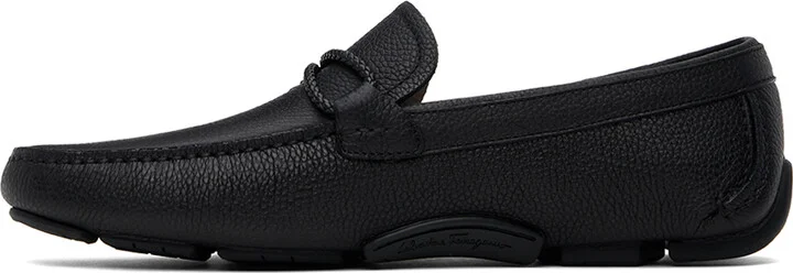 Ferragamo Black Driver Loafers - Image 3