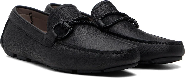 Ferragamo Black Driver Loafers - Image 4