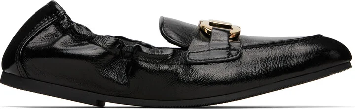 Ferragamo Black Elasticated Loafers