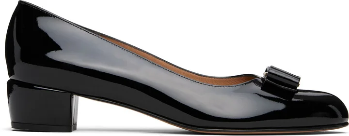 Ferragamo Black Fara Heels