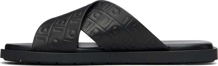 Ferragamo Black Ferragamo Monogram Sandals - Image 3